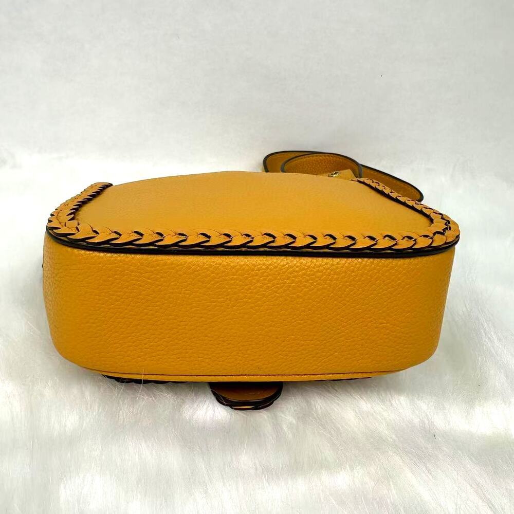 Coach Tabby Leather Crossbody Messenger 19 With Braid- Brass/Buttercup CJ837 NWT - Picture 9 of 13